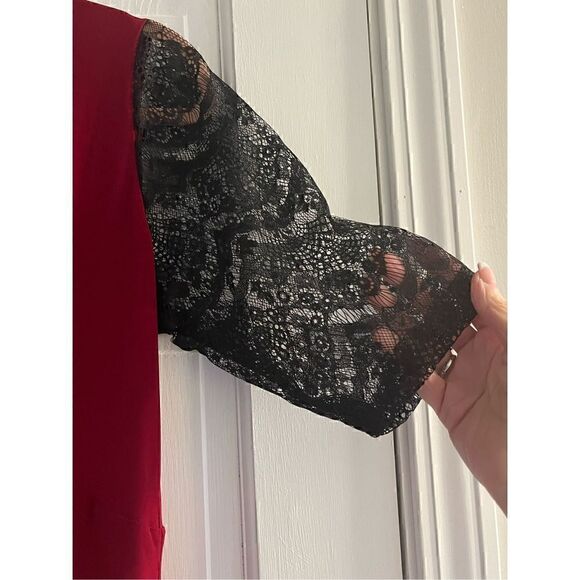 Audrey Whitmore Women’s Red and Black Lace Dress no size - Picture 5 of 6